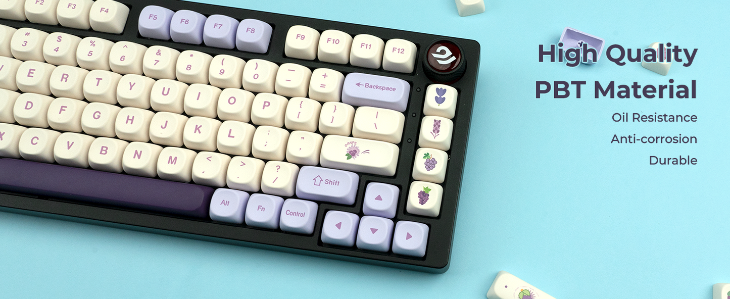 Purple grapes MOA Profile Dye-Sub PBT Keycap Set