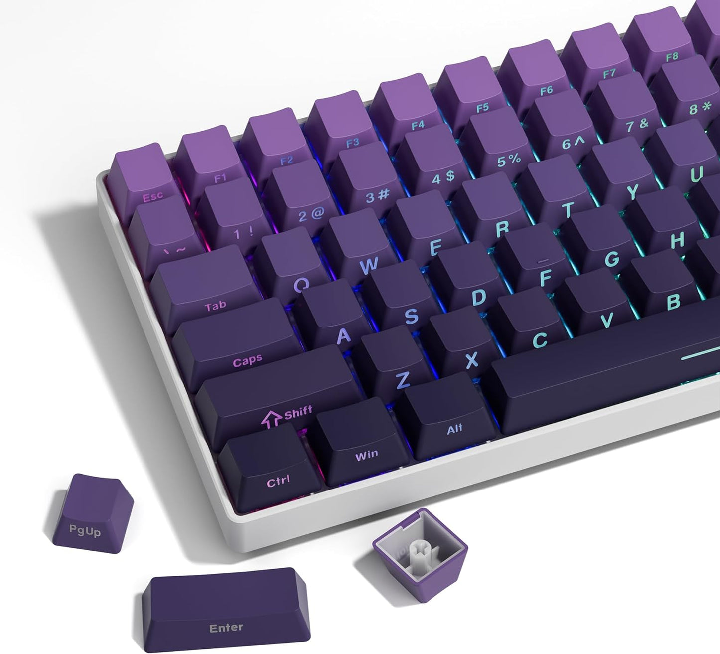 Violet Shade Side Backlit  OEM PBT Keycaps