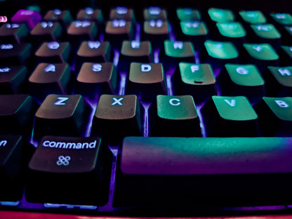 Backlit Grey Blue Thick Doubleshot OEM Keycaps 152 Keys