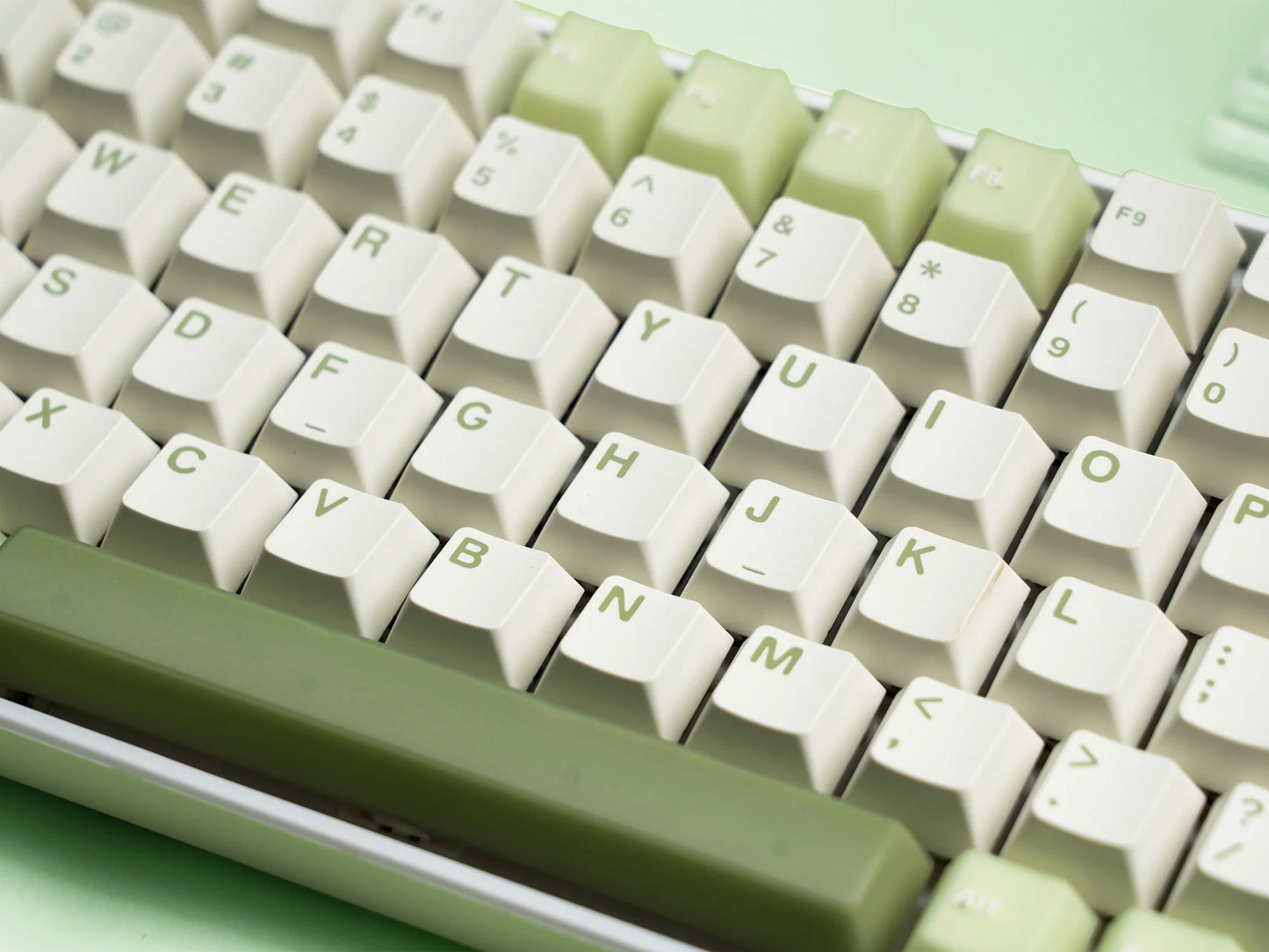 Green Tea Doubleshot Cherry Profile Keycaps