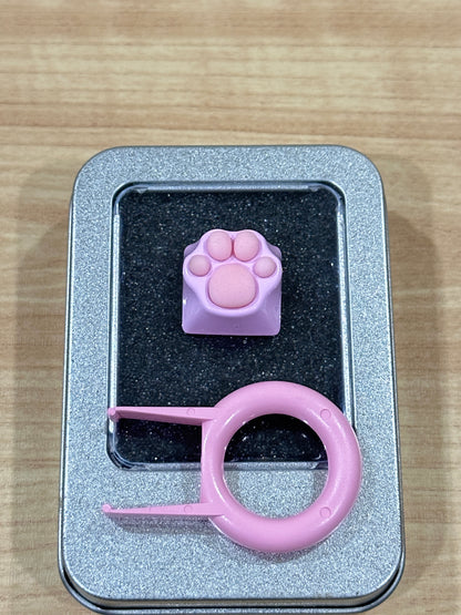 Kitty Paw Silicone Aluminum Alloy Cute Artisan Keycap 1u