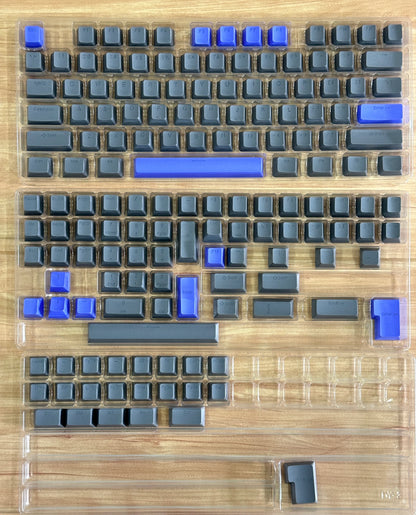 Backlit Grey Blue Thick Doubleshot OEM Keycaps 152 Keys
