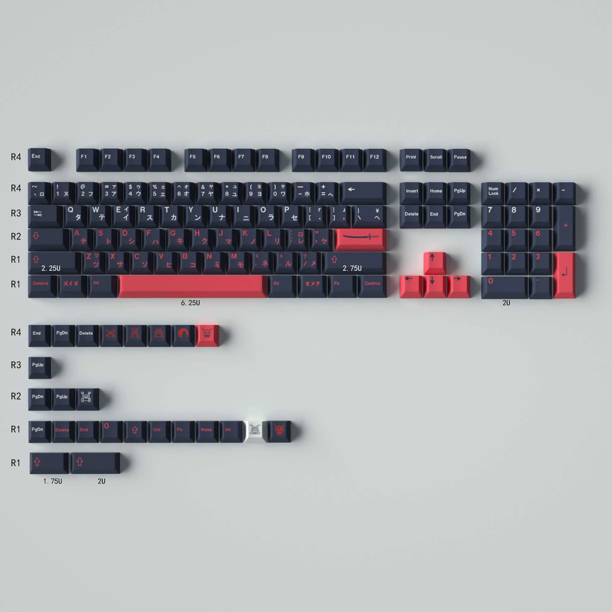 Bushido Japanese Cherry PBT Clone Keycaps – CuriosityCaps