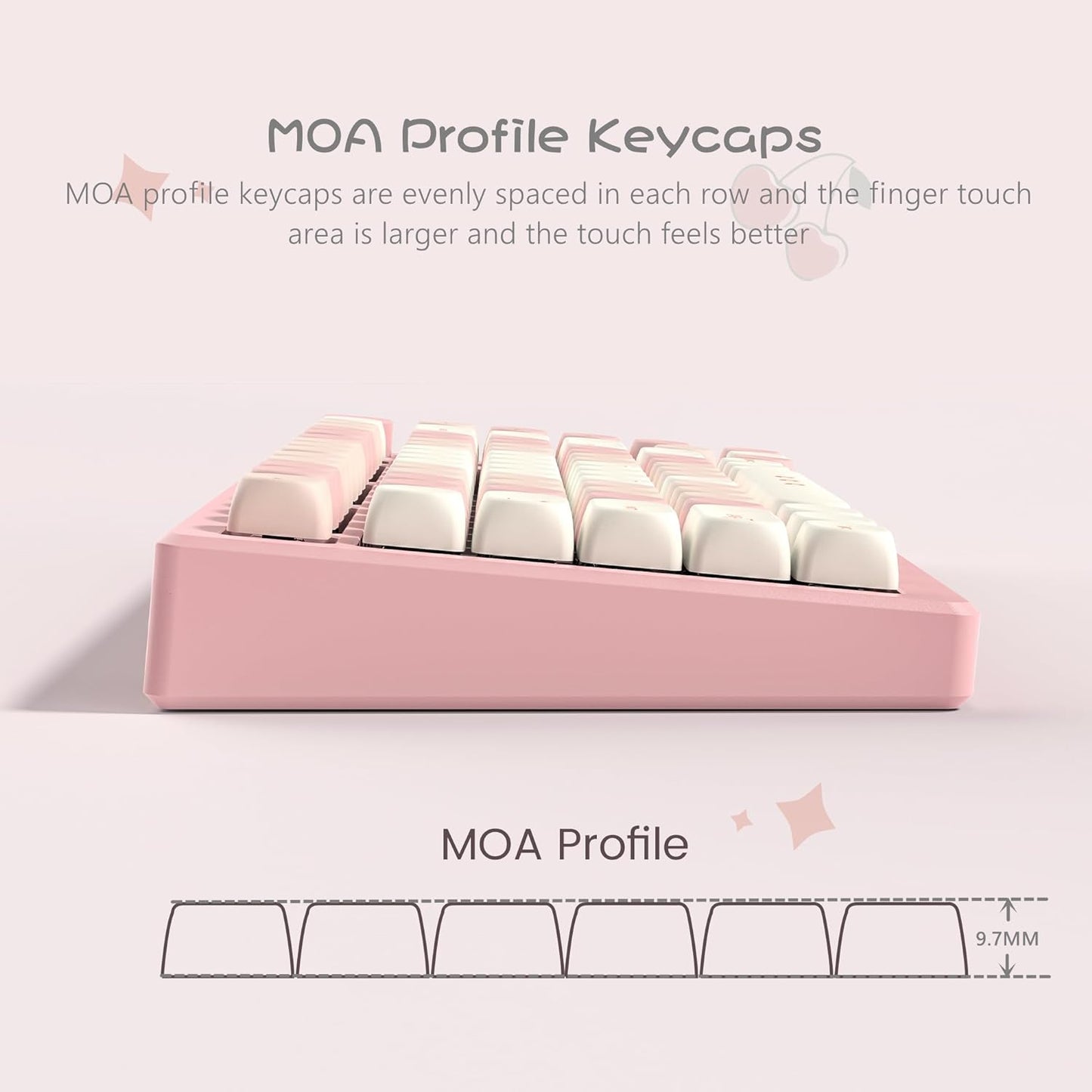 Cherry 143-Key MOA Profile Dye-Sub PBT Keycap Set