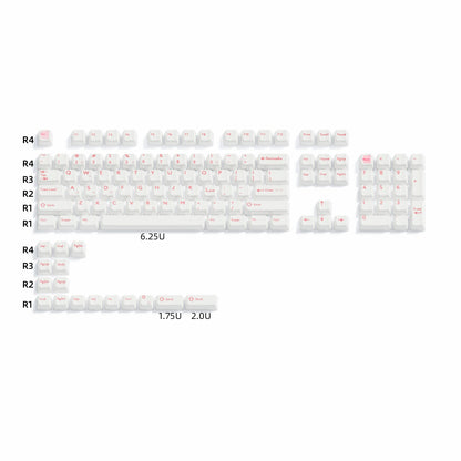 Glaze Full Ceramic Crush Pink Cherry Profile 120-Key Keycap Set