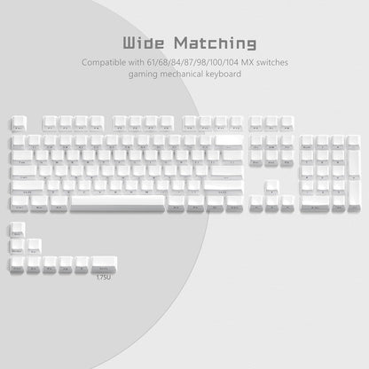 Jello White PREMIUM Side-Printed Translucent OEM Profile Keycap