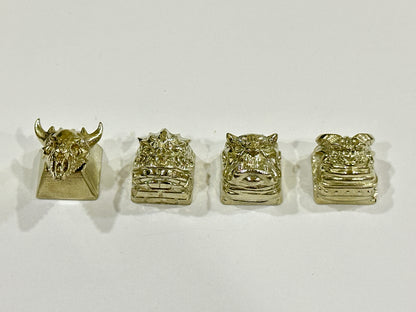 Vintage  Brass Copper Heavy Artisan Keycap 1u