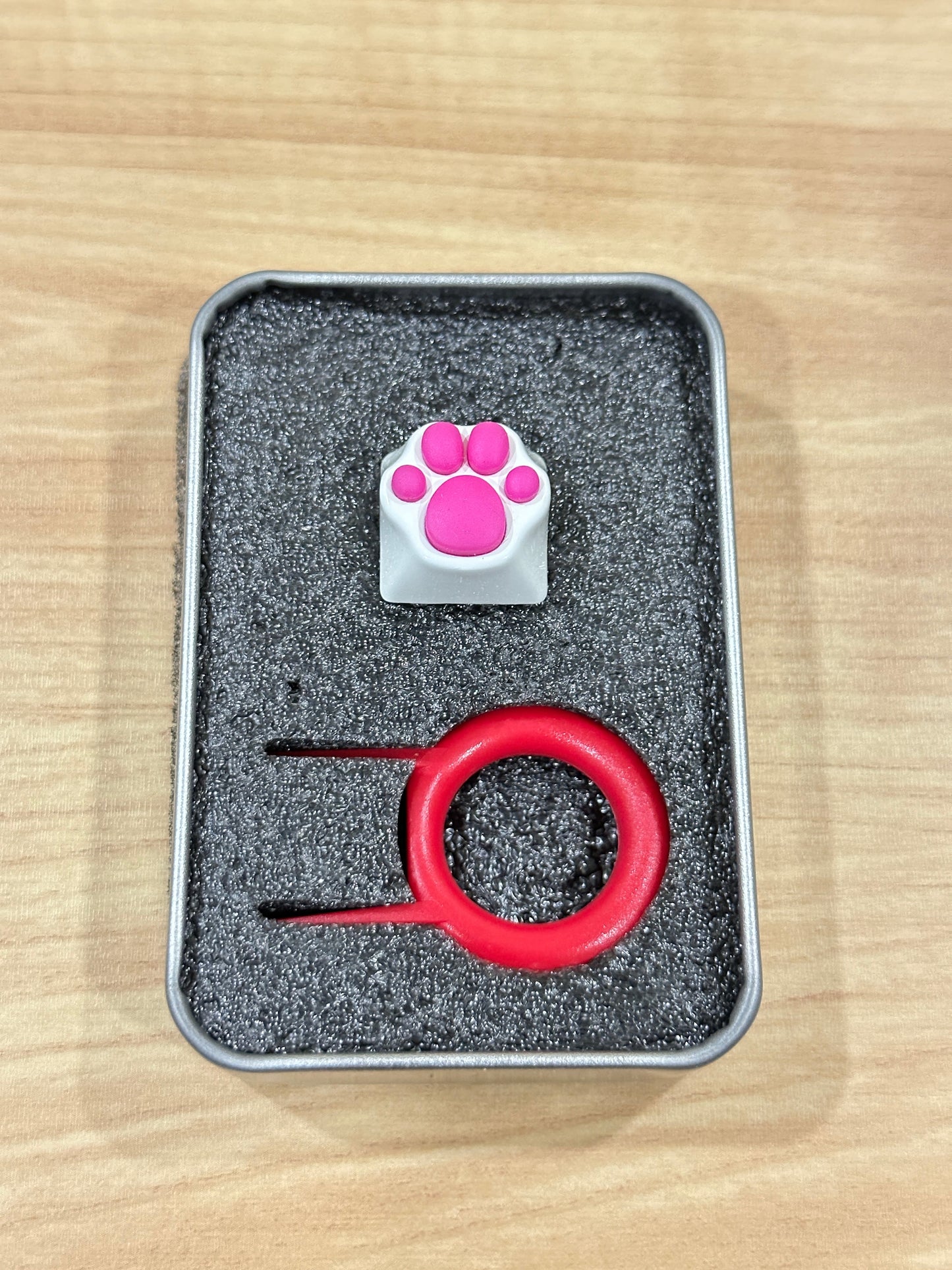 Cat Paw Soft Silicone Aluminium Alloy Cute Artisan Keycap 1u