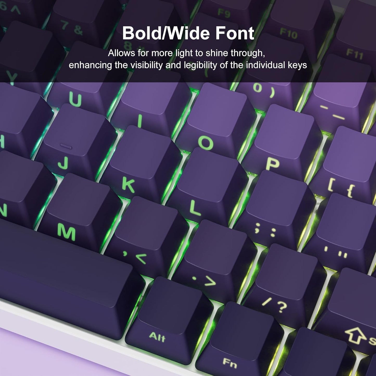 Violet Shade Side Backlit  OEM PBT Keycaps