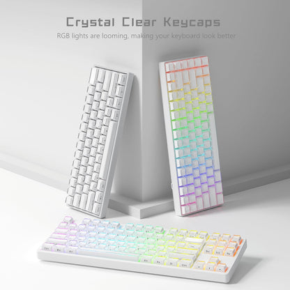 Jello White PREMIUM Side-Printed Translucent OEM Profile Keycap