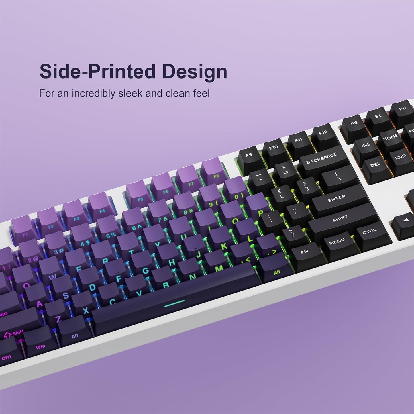 Violet Shade Side Backlit  OEM PBT Keycaps