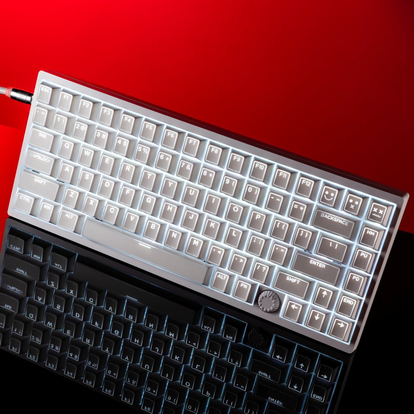 XVX PRISM  White Shine-Through Double-Shot Cherry Profile 142-Key PBT Keycap Set