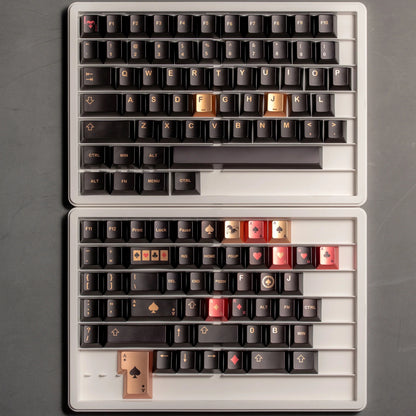 PREMIUM Womier Spade 112-Key Cherry Profile Metallic Coating Keycap Set