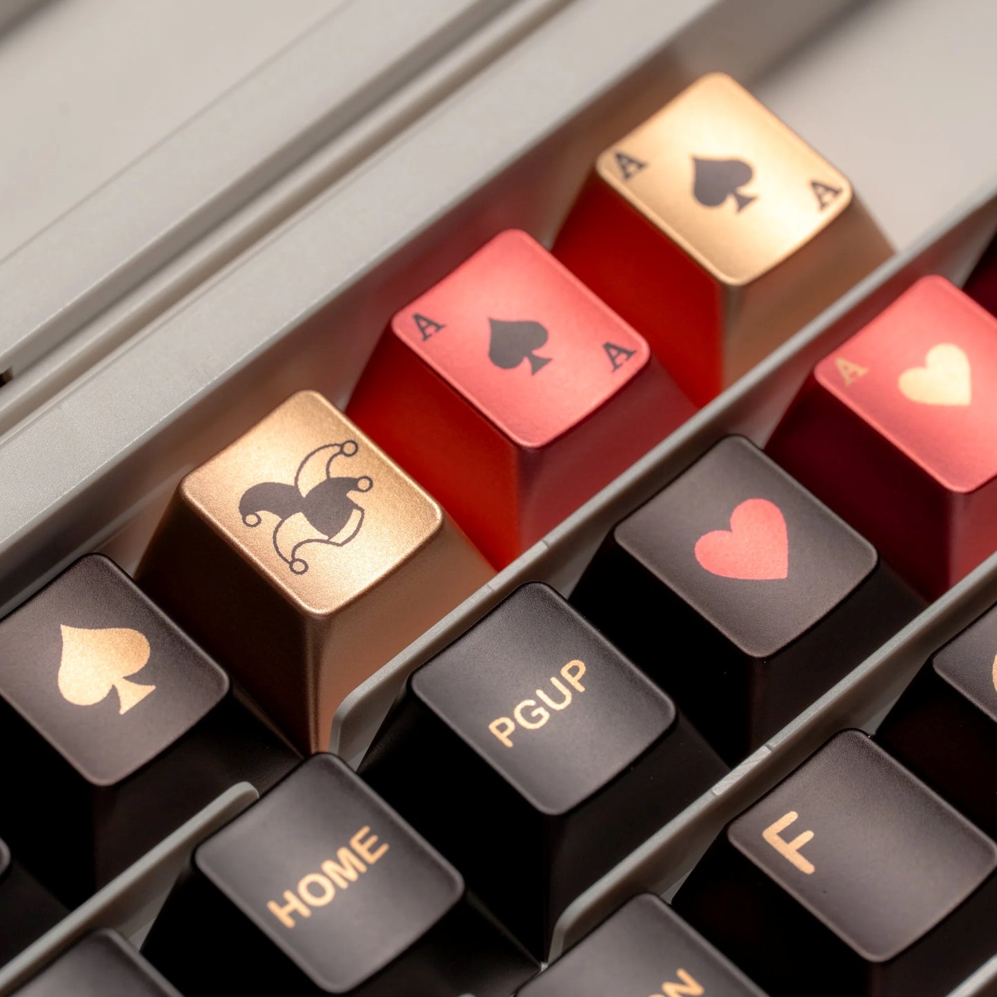PREMIUM Womier Spade 112-Key Cherry Profile Metallic Coating Keycap Set