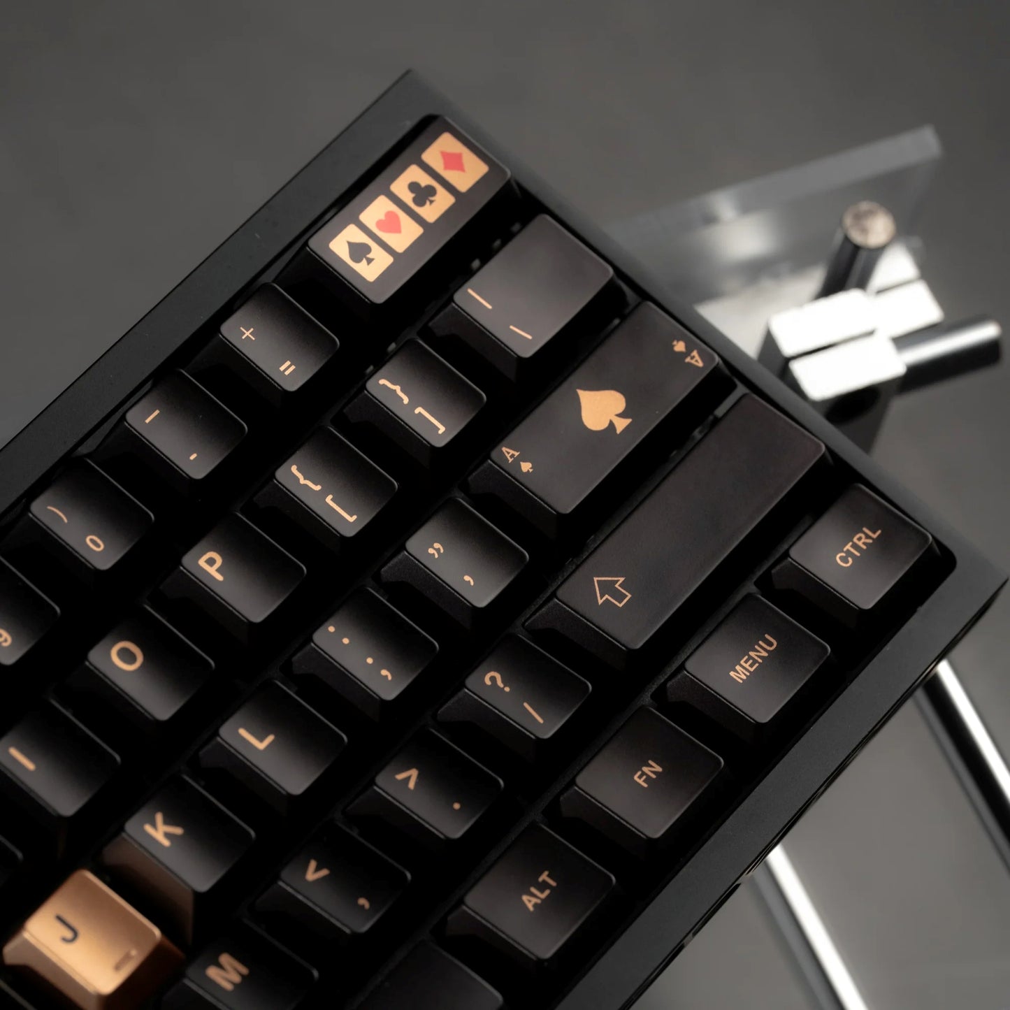 PREMIUM Womier Spade 112-Key Cherry Profile Metallic Coating Keycap Set