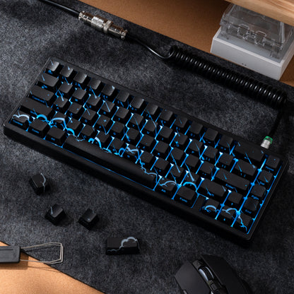 PREMIUM Meteor Pattern IMD Tech Side Backlit Stealth Keycaps