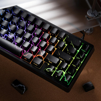 PREMIUM Meteor Pattern IMD Tech Side Backlit Stealth Keycaps