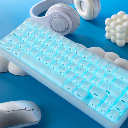 PREMIUM Ice Crack series Pattern Shine-Through OEM Profile IMD-Tech Keycap Set