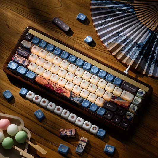 Mount Fuji Musashi Senju PBT + Frosted Translucent Keycaps