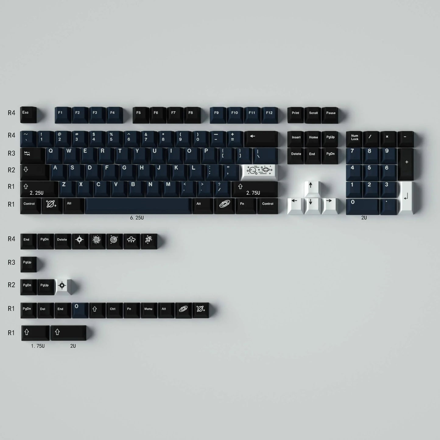 Galaxy Cherry PBT Clone Keycaps