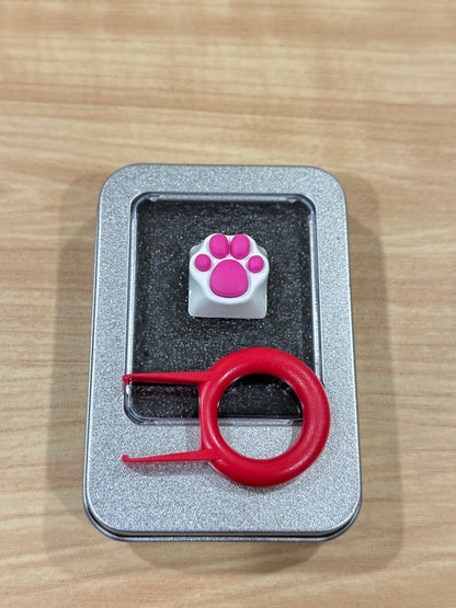 Kitty Paw Silicone Aluminum Alloy Cute Artisan Keycap 1u