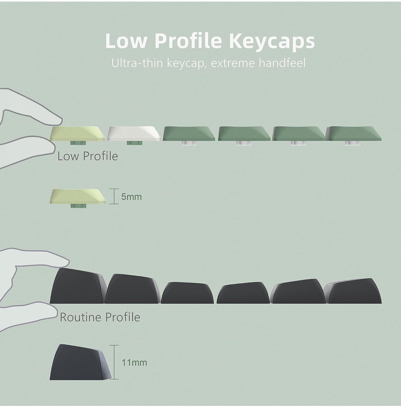 Low Profile XVX Spring Breeze Doubleshot Keycaps