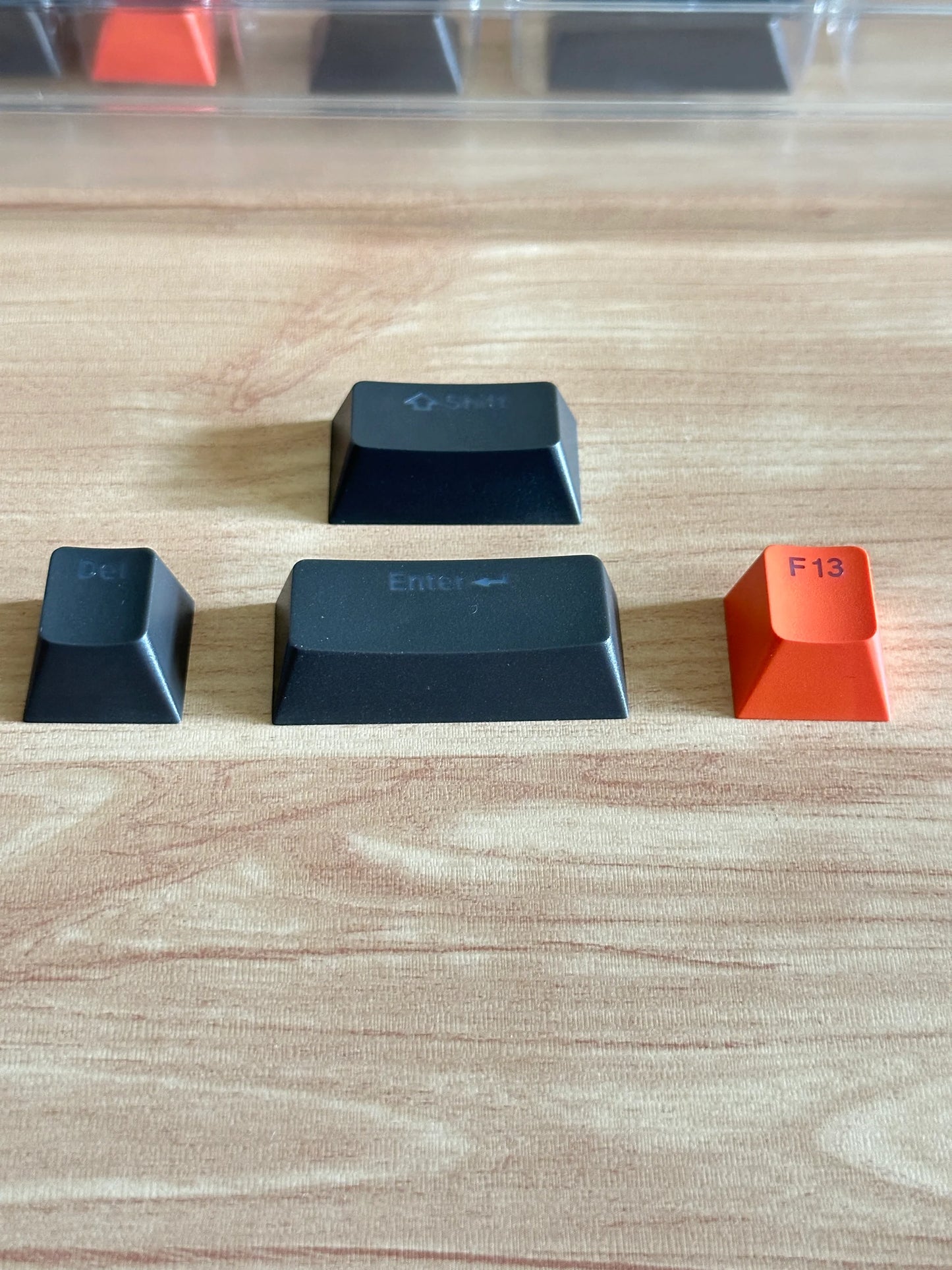 Backlit DaYe Black Orange  Premium Doubleshot OEM Profile Keycaps set of 152 Keys
