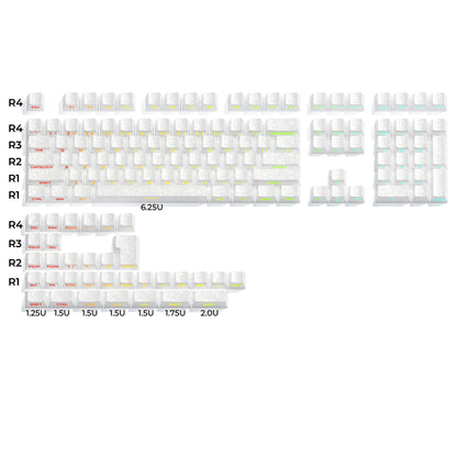 Womier Forged Carbon White Side Backlit Cherry keycaps