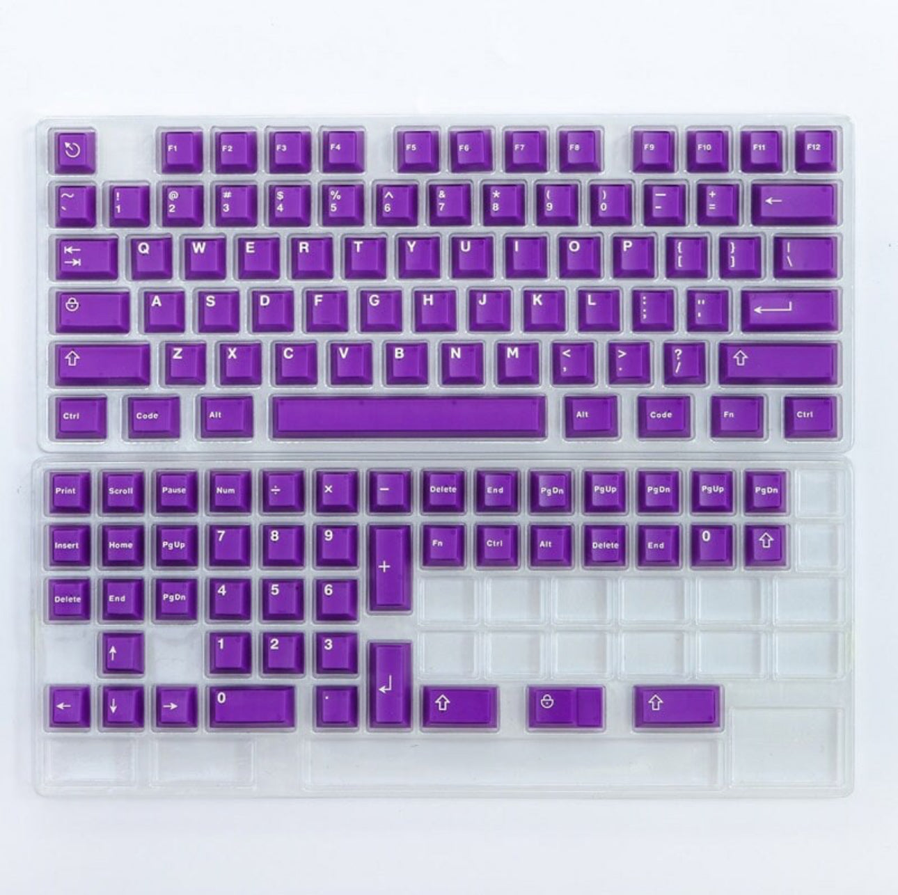 Aifei Purple Cherry Double shot Keycaps With 7U Addon Kit