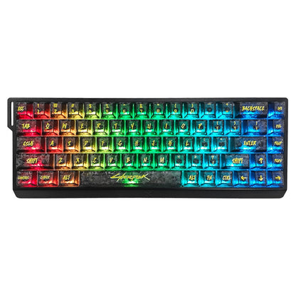 Cyberpunk Carbon / Transparent English Japanese Cherry Keycaps