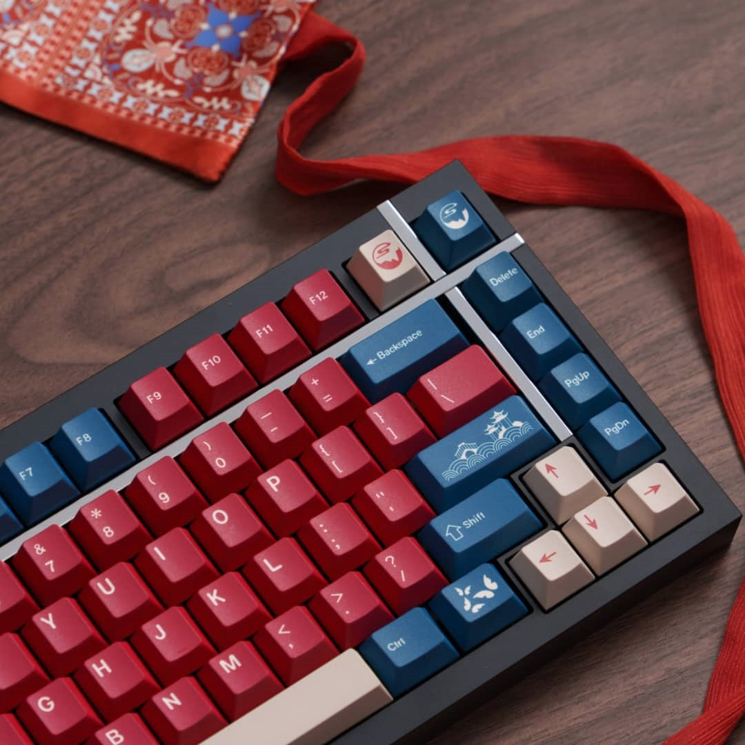 Red Bean Inspired Premium Cherry PBT Keycaps With High Quality Keys Storage Box