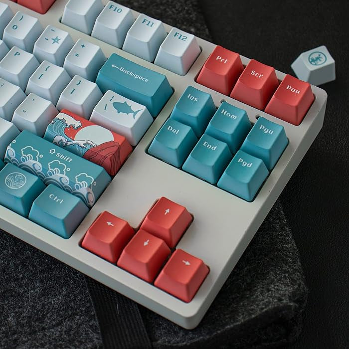 Coral Sea Cherry PBT Keycaps