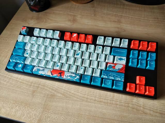 Coral Sea Cherry PBT Keycaps