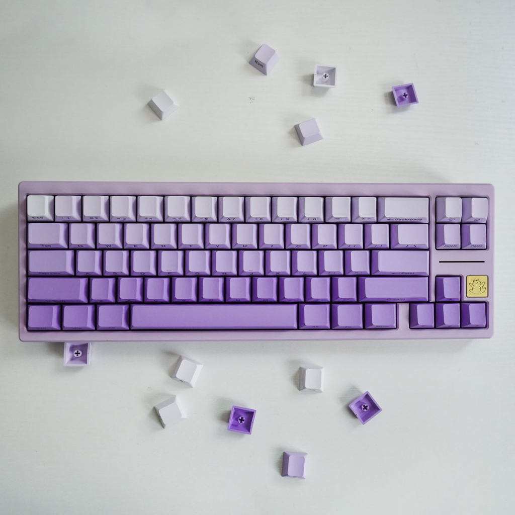 Lavender Gradient Side Legends Cherry PBT Keycaps