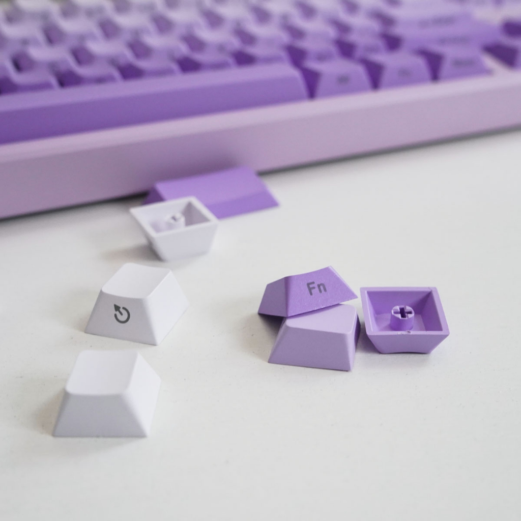 Lavender Gradient Side Legends Cherry PBT Keycaps