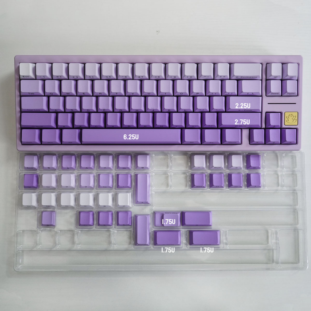 Lavender Gradient Side Legends Cherry PBT Keycaps