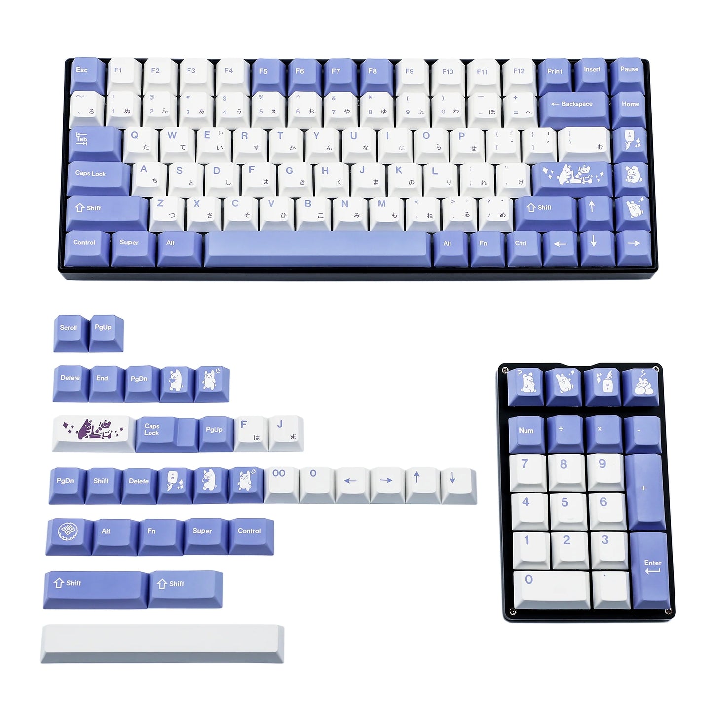 Rabbit Japanese Cherry PBT Keycaps