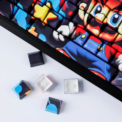 Super Mario Side Backlit Cherry PBT Keycaps