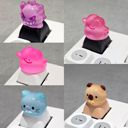 Gengar Capybara Kitten Ditto Resin Artisan Keycap