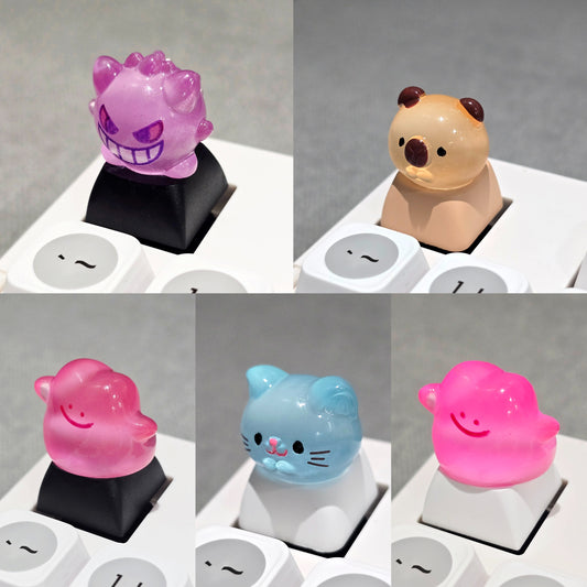 Gengar Capybara Kitten Ditto Resin Artisan Keycap