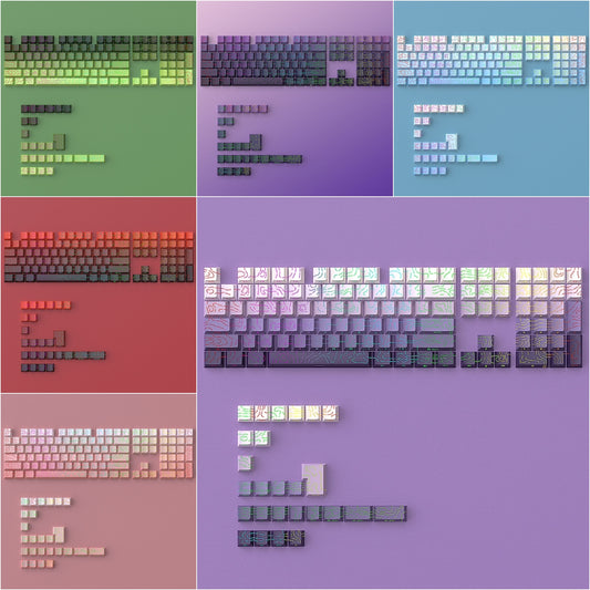 Topogrphy Gradient Line Crack Side Backlit Keycaps Series