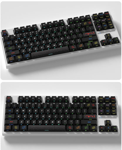 Dark Graffiti Side Backlit Cherry PBT Keycaps