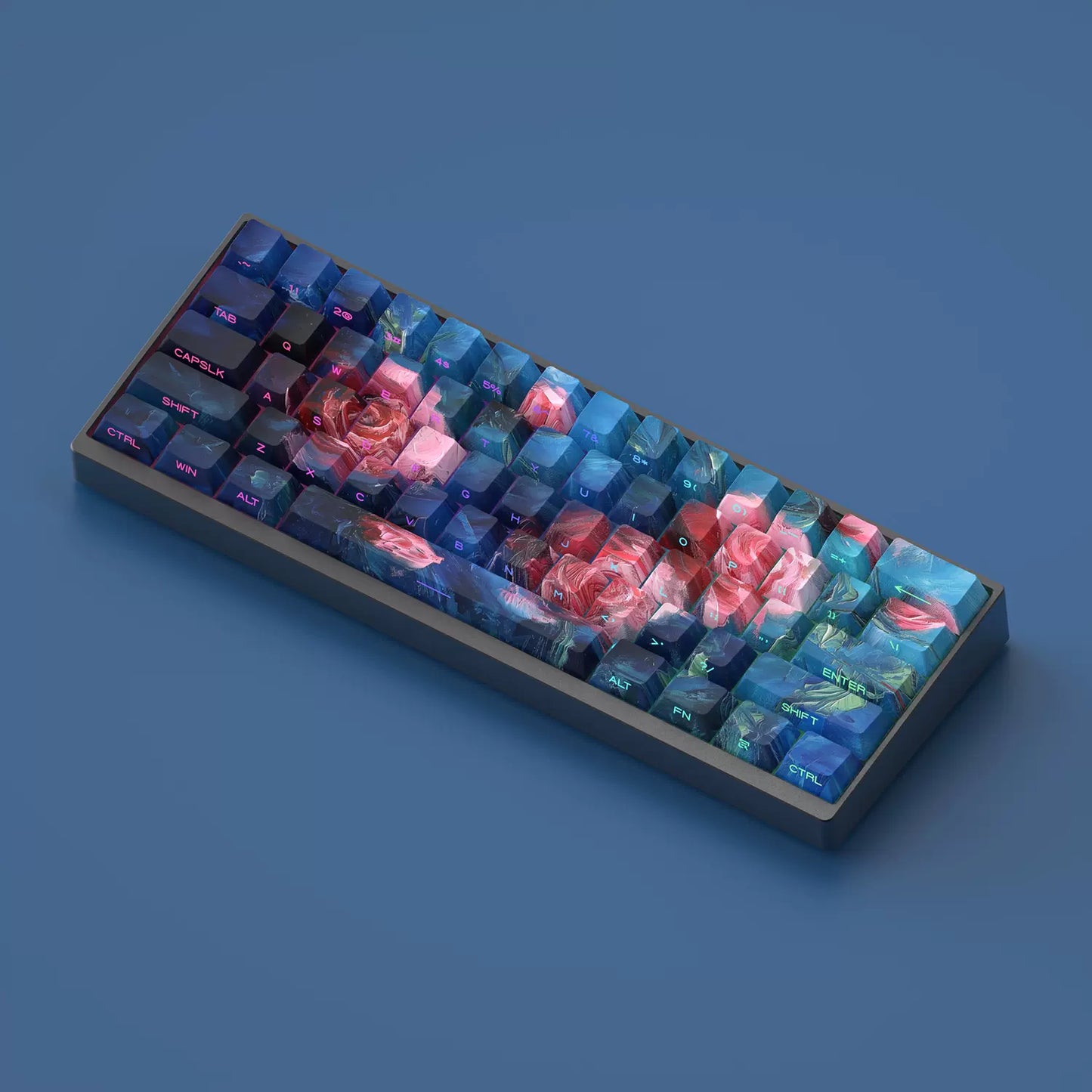 Rose Garden Side Backlit Through Dye-sub PBT Keycap Set