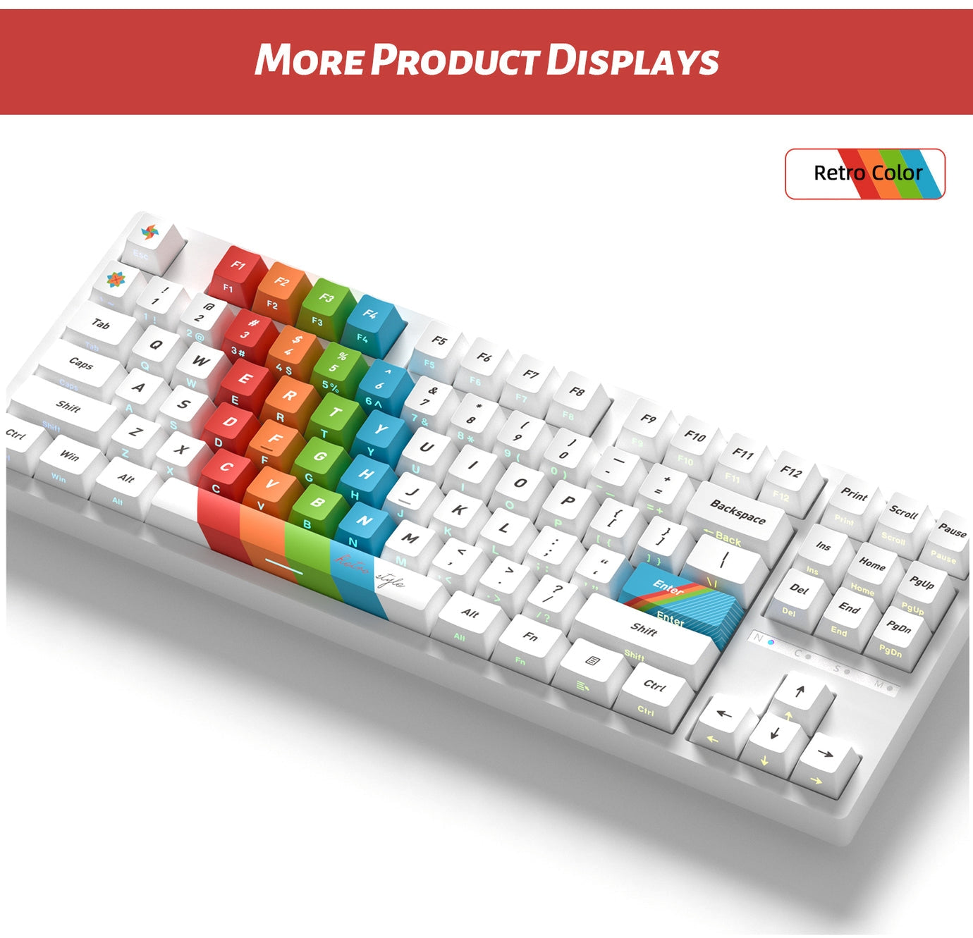 Retro Side Backlit Cherry PBT Keycaps 3 Themes