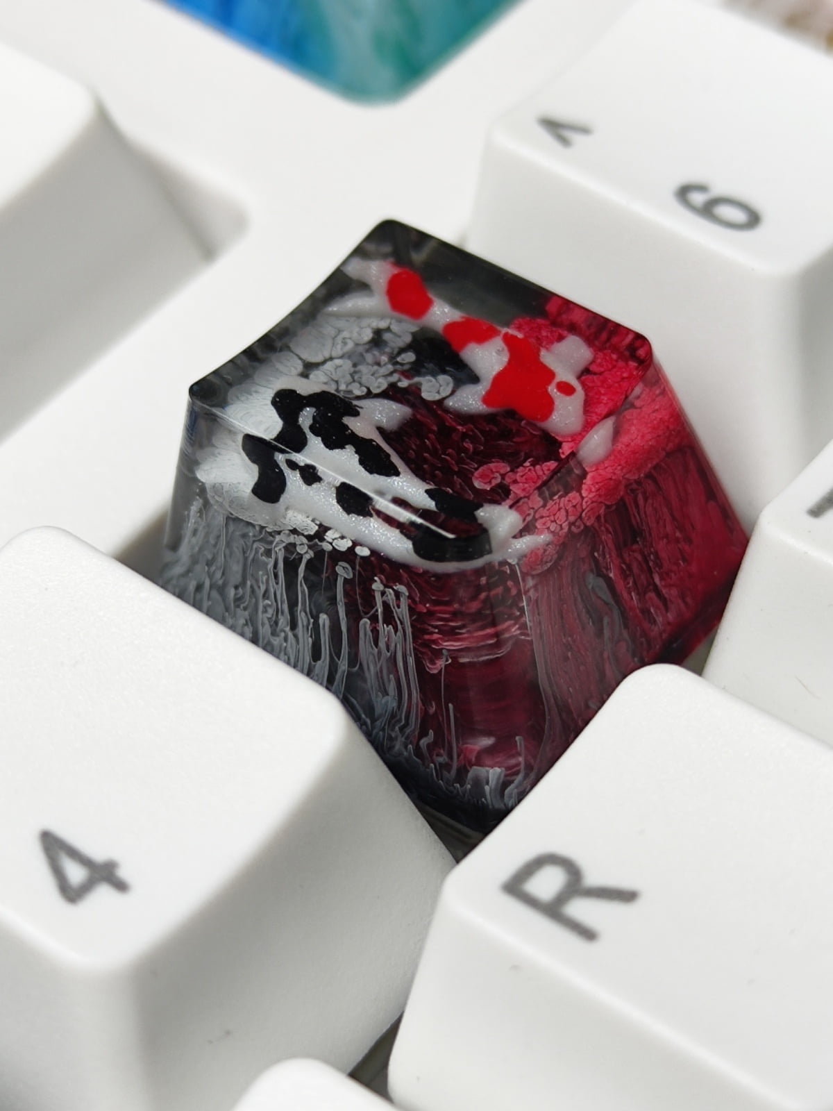 Koi Fish Resin Artisan Keycap Esc 1U