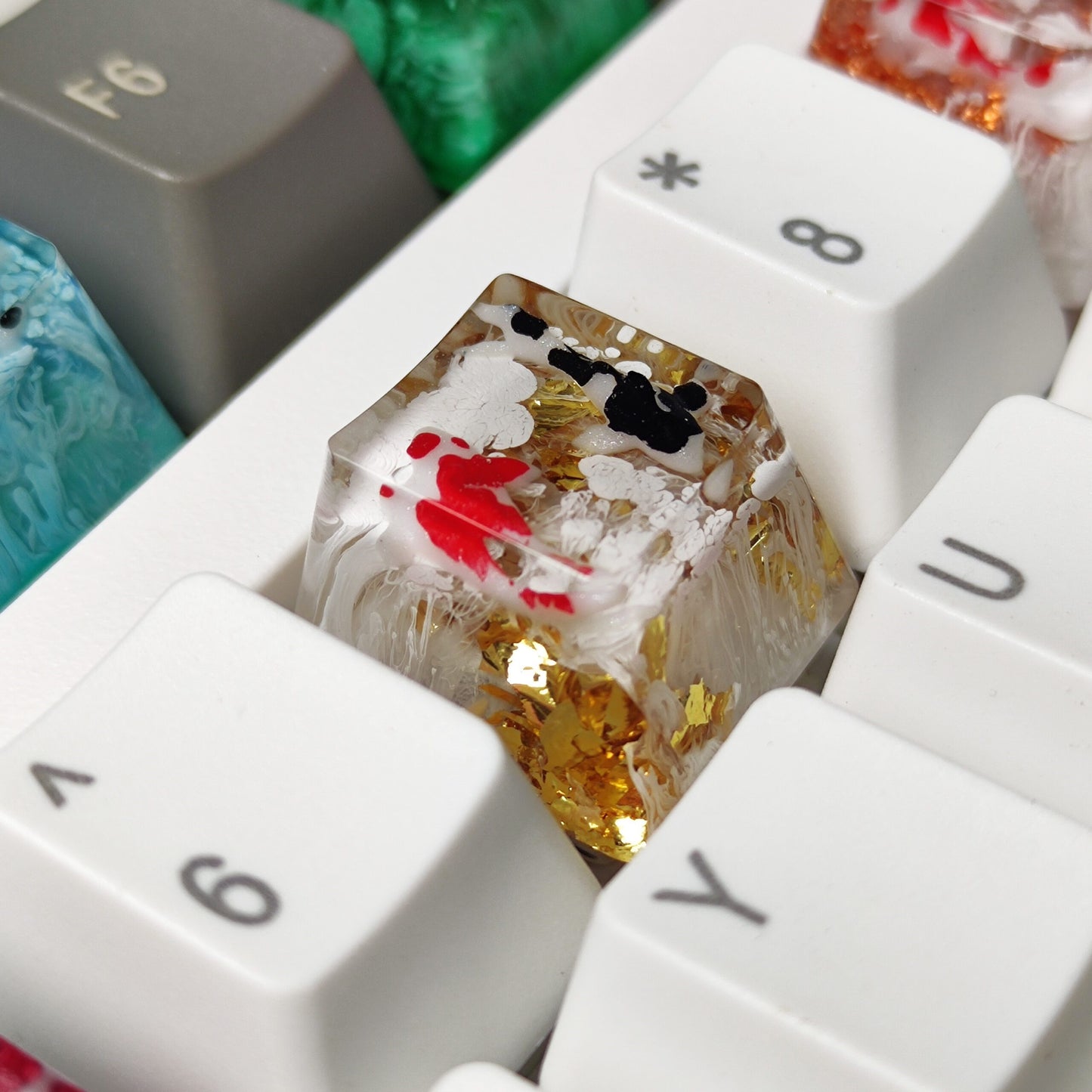 Koi Fish Resin Artisan Keycap Esc 1U