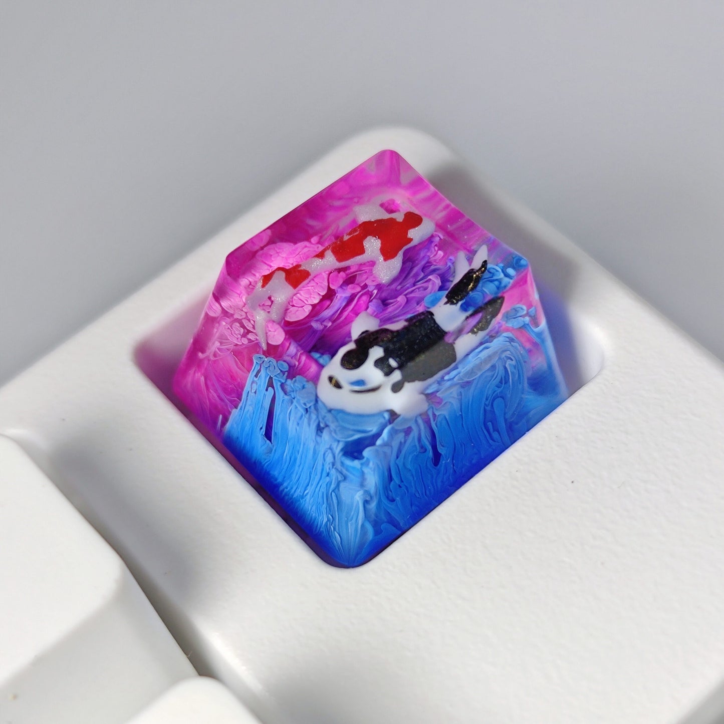 Koi Fish Resin Artisan Keycap Esc 1U