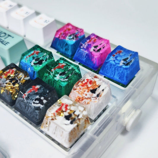 Koi Fish Resin Artisan Keycap Esc 1U