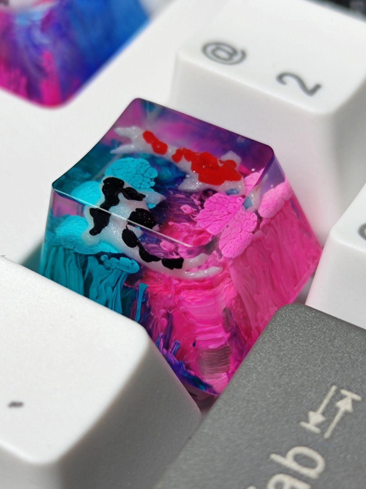 Koi Fish Resin Artisan Keycap Esc 1U