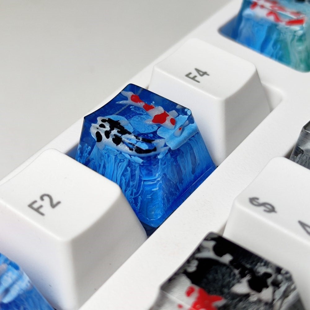 Koi Fish Resin Artisan Keycap Esc 1U